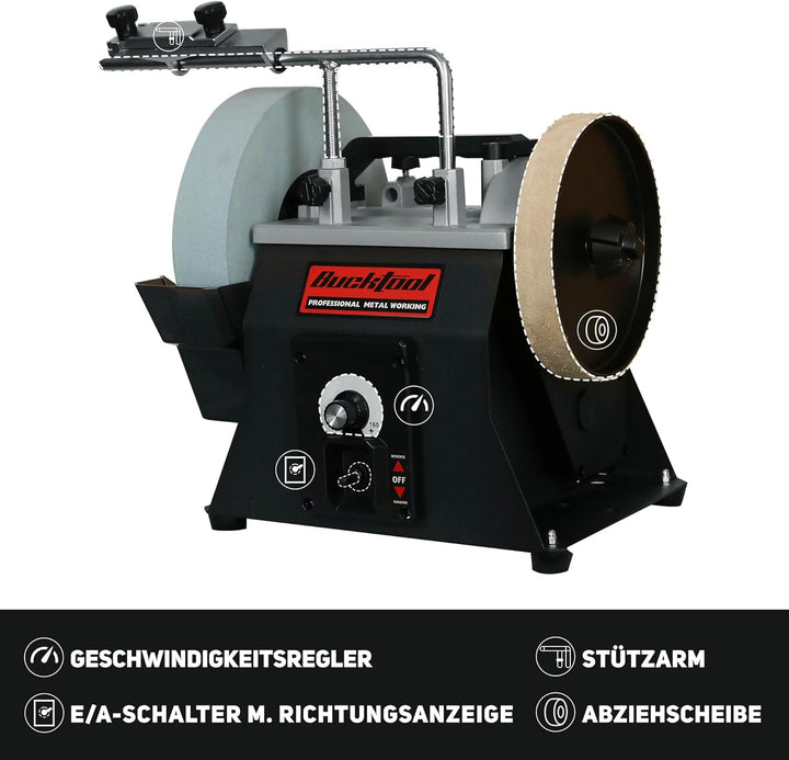 BUCKTOOL 250mm Nassschleifmaschine mit variabler Geschwindigkeit, Nass-Schleifmaschine, SCM8103 90-1
