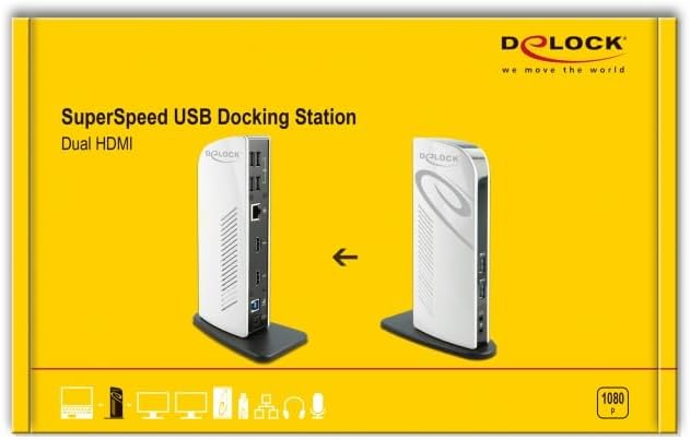 Delock USB Dockingstation Dual HDMI Full-HD/USB 3.2 / LAN/Audio, 87771