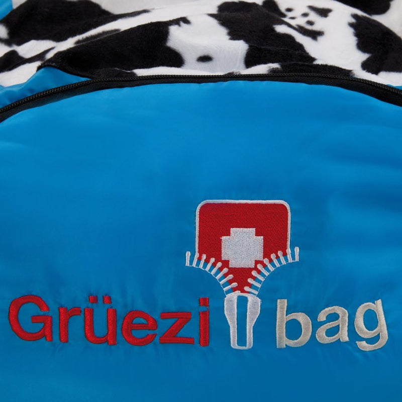 Grüezi+Bag Kinder Schlafsack Mitwachsend Grow Cow RV Rechts, Friendly Blue, 34 x 20 x 20 cm