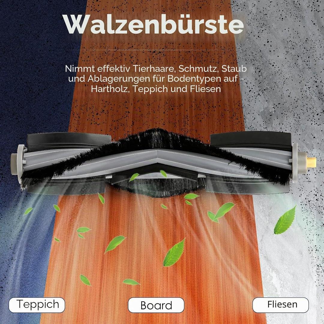(4 Stück) Walzenbürste Kompatibel mit ECOVACS DEEBOT X1/ X1 Omni/ X1 Turbo/ X1 PRO Omni/ T10/ T10 Om