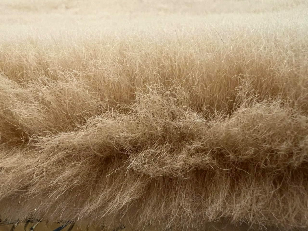 Deutscher 100% Alpaka-Fellstoff für Teddybären DIY 1040 g/m (25×35 Zoll, 34153 CAMEL) 25 x 35 cm 341