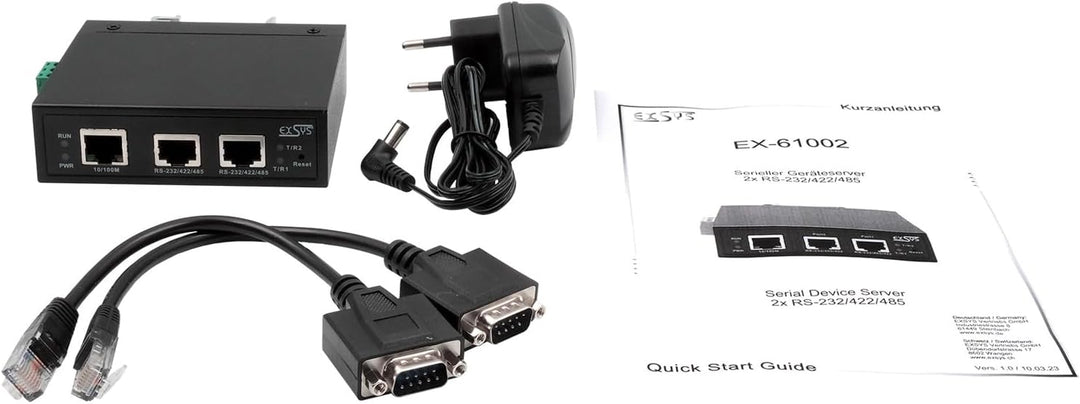 EX-61002 Ethernet zu 2 x Seriell RS-232/422/485