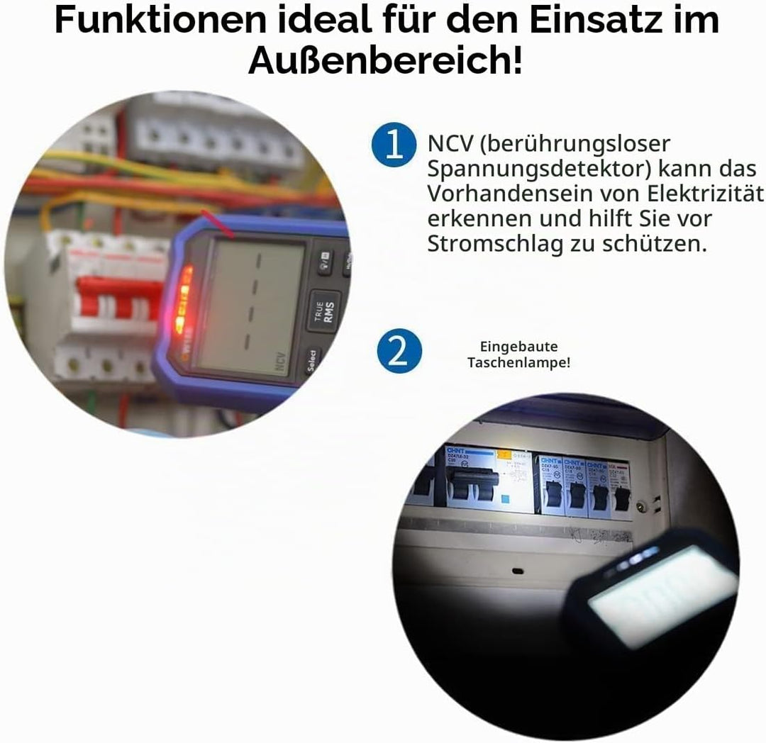 OW18E Digital multimeter,20000 Zählung True-RMS Voltmeter Ohmmeter, Hintergrundbeleuchtung LCD-Displ