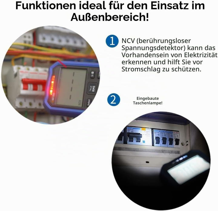 OW18E Digital multimeter,20000 Zählung True-RMS Voltmeter Ohmmeter, Hintergrundbeleuchtung LCD-Displ
