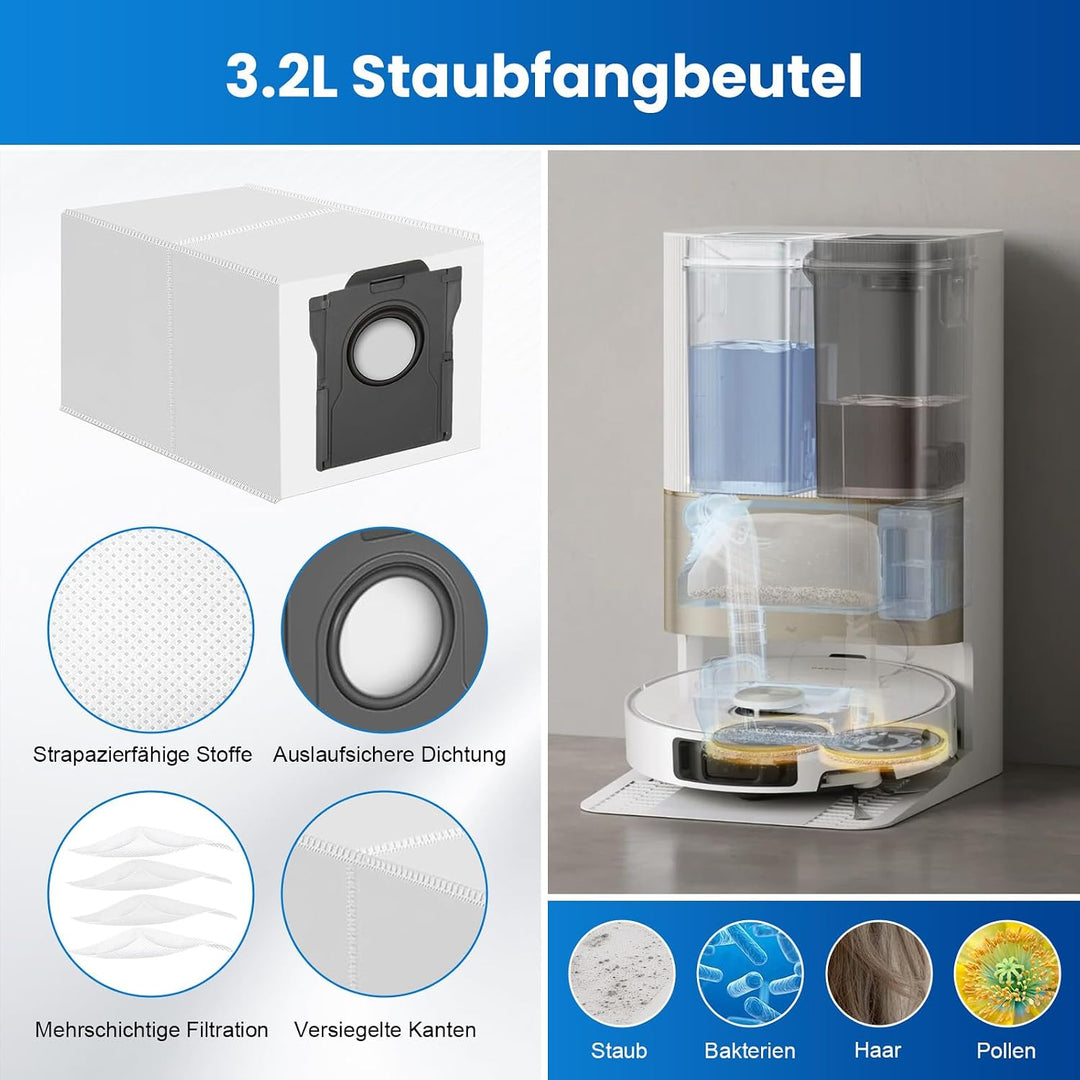 Zubehör für Dreame L10s Ultra Gen 3/X40/L40/P50 Pro Ultra/X40 Master, 23er | mit 1 TriCut-Bürste 6 W