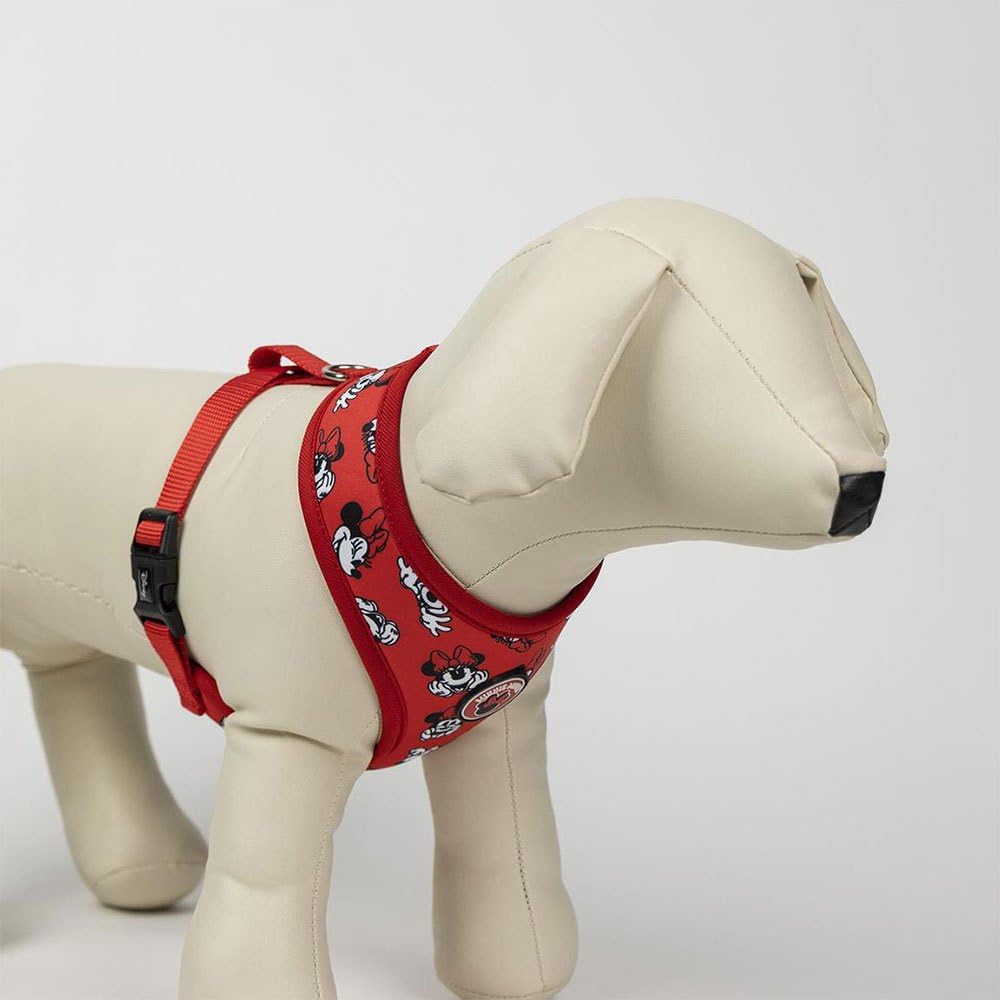 Premium-Hundegeschirr von Minnie Mouse, Grösse XXS/XS, Grau und Rot, verstellbares Hundegeschirr, 10