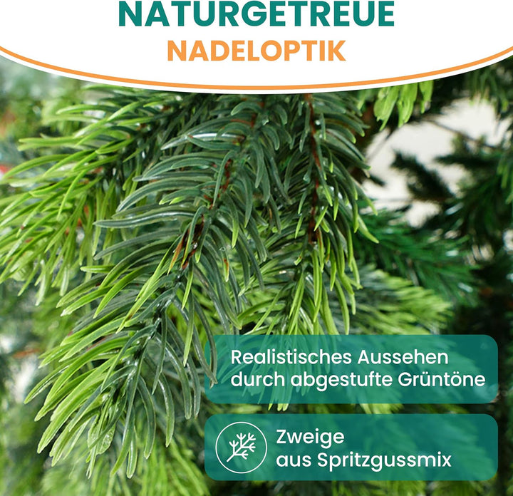 Künstlicher Weihnachten Baum – Weihnachtsbaum Kunststoff – Tannenbaum 180 – Künstlicher Baum – Natur