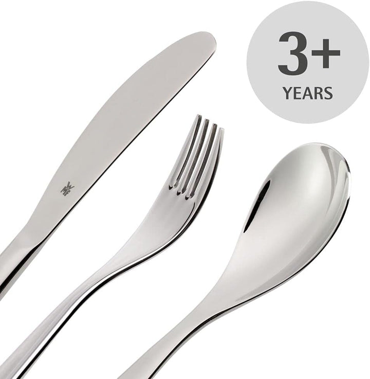 WMF Prinzessin Anneli Kinderbesteck Set 4-teilig, Kinderbesteck Mädchen Edelstahl, Kinderbesteck ab