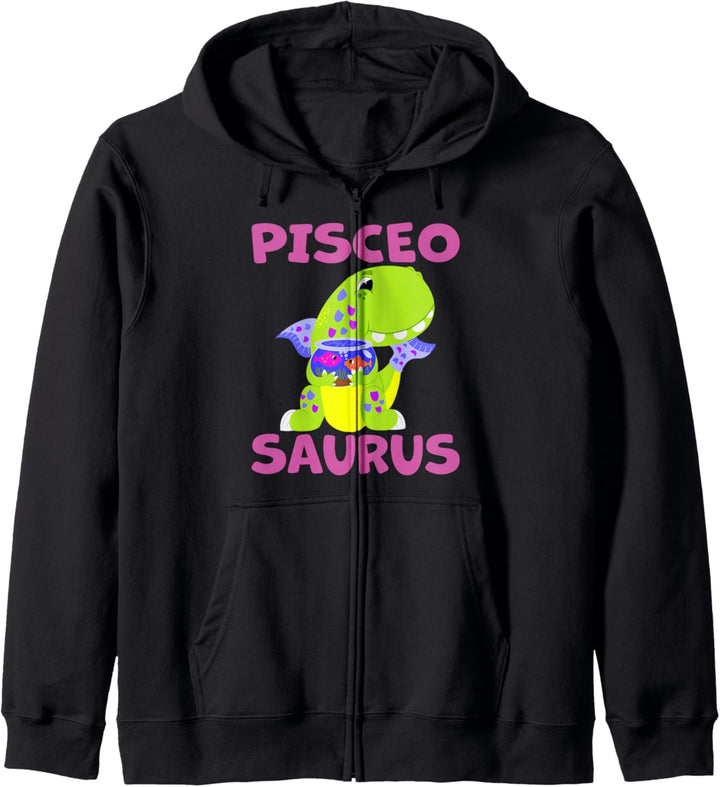 Pisceosaurus Fische Sternzeichen Tierkreiszeichen T-Rex Kapuzenjacke