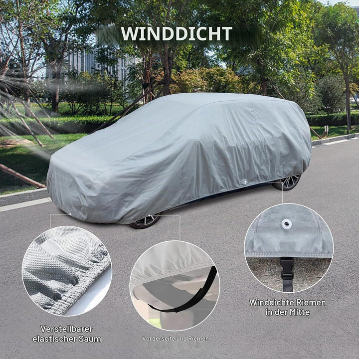 Leader Accessories 3-lagige atmungsaktive Vollgarage Autoplane leichte Ganzgarage Autoabdeckung für