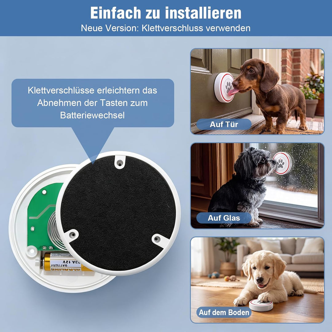 ChunHee Katzenklingel/Hundeklingel Buzzer Hund Haustier Türglocken Sensor Berührt Wasserdicht Türkli