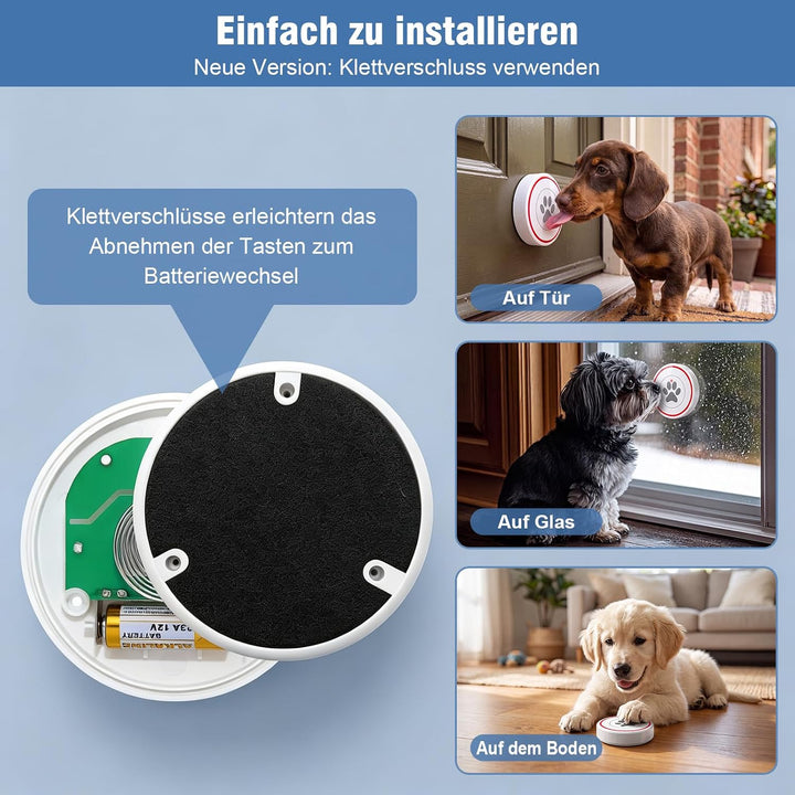 ChunHee Katzenklingel/Hundeklingel Buzzer Hund Haustier Türglocken Sensor Berührt Wasserdicht Türkli