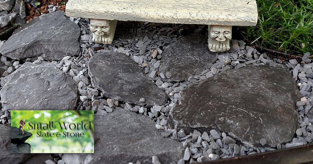 Small World Slate &amp; Stone Schiefer Steine für Miniatur Garten, Fairy Garden, Modell Railroad Streu &amp;