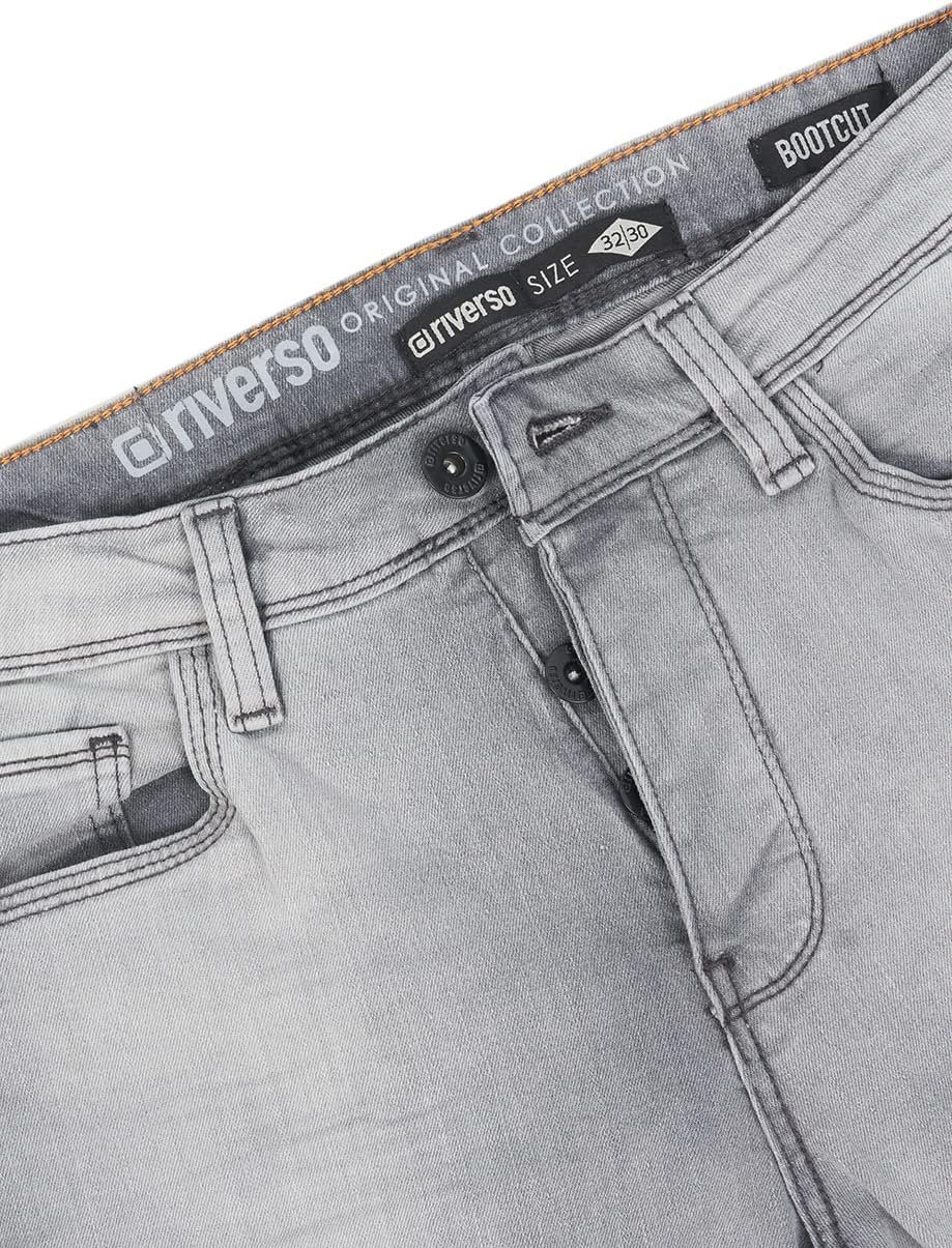riverso Jeans Herren Stretch Bootcut RIVFalko Jeanshose Hose Denim Schwarz Blau Grau 29 30 31 32 33