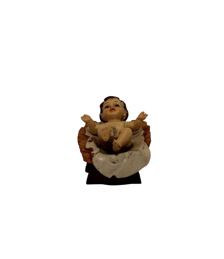 ZICOM Krippenfiguren Miniaturfiguren Jesuskind im Barren 2-teilig 4,5cm handbemalt Polyresin, Modell