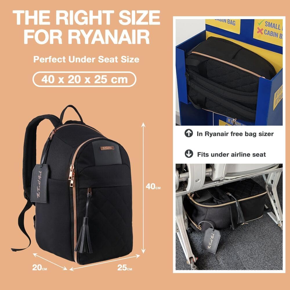 Cabin Max Travel Hack Damen Rucksack in der Grösse 40x20x25 cm geeignet für Ryanair unter dem Sitz H