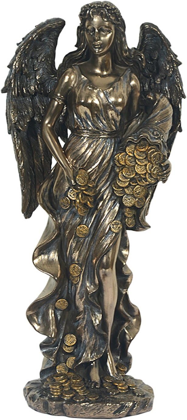 Bronze-figur Fortuna. Römische Göttin. Göttin des Glücks.