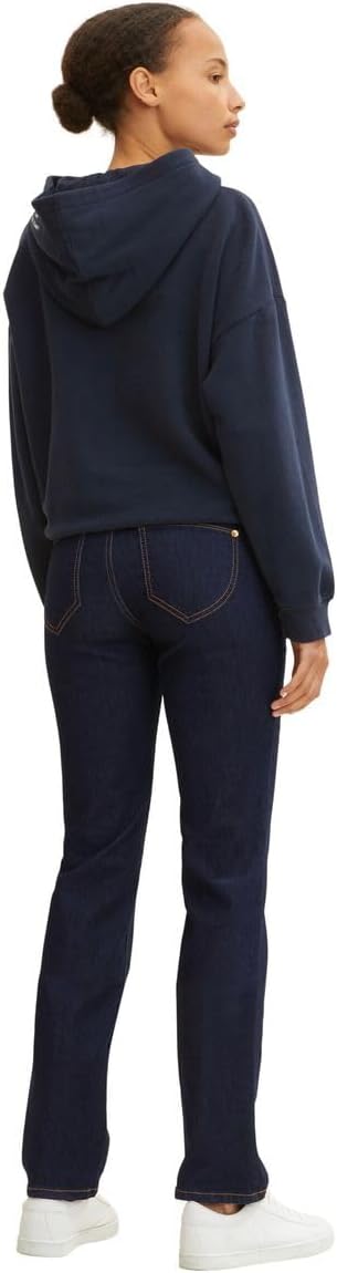 TOM TAILOR Damen Alexa Straight Jeans 30W / 30L 10138 - Rinsed Blue Denim, 30W / 30L 10138 - Rinsed