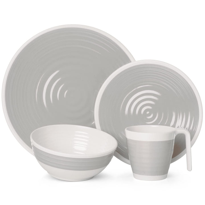 Melamin Camping Geschirr Set 1-4 Personen Harmonie 4-32 Teilig + Gläser Wassergläser Weingläser Cham
