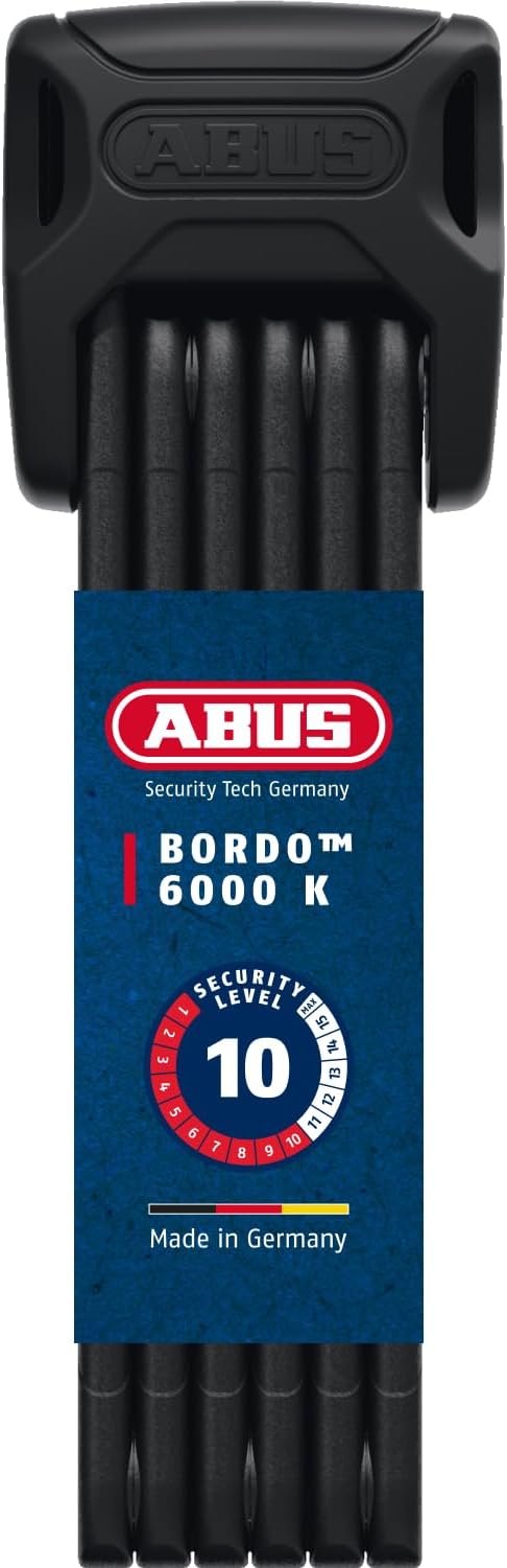 ABUS Faltschloss Bordo 6000K mit SH-Schlosshalter - Fahrradschloss mit XPlus Zylinder für hohen Mani