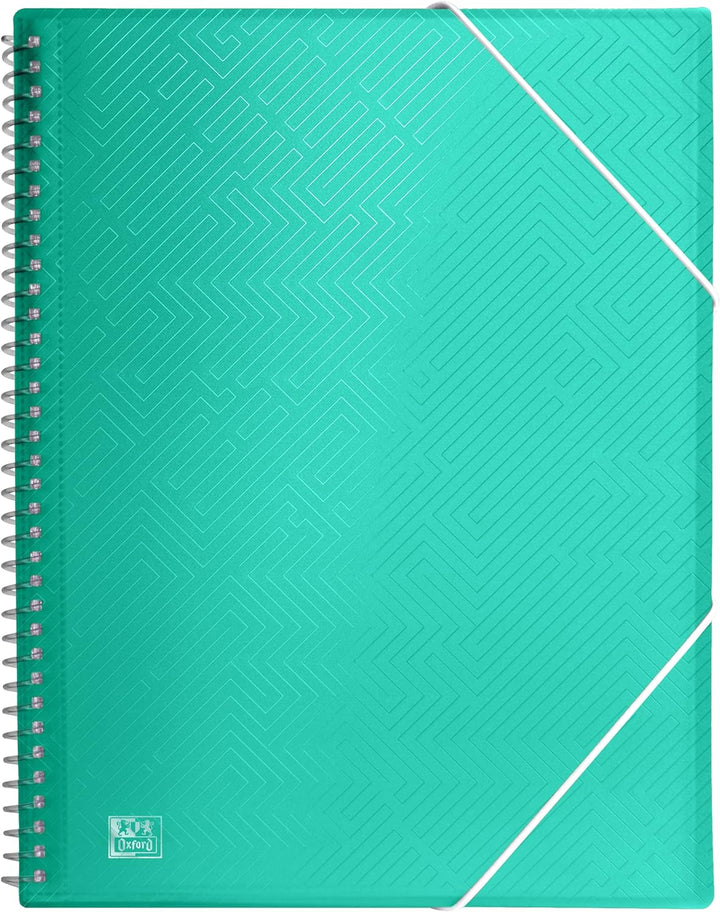 Oxford Spiral-Sichtbuch A4, mit 20 Hüllen, Kunststoff, 8 Farben, 10 Stück
