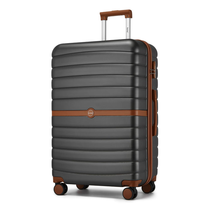 KONO Koffer Reisekoffer Trolley Koffer Gross von ABS+PC Hartschalenkoffer mit Zwillingsrollen und Za