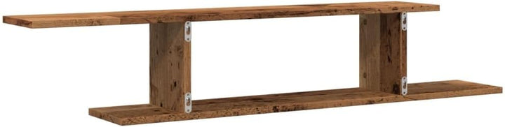 vidaXL TV-Wandregal Altholz-Optik 125x18x23 cm Holzwerkstoff, Wandregal, Wand-TV-Einheit, hängendes