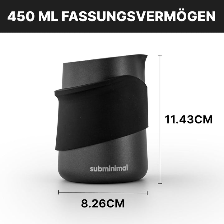 Subminimal FlowTip Handloser Krug | Milchaufschäumer, schäumender Krug für Premium-Kaffee im Barista