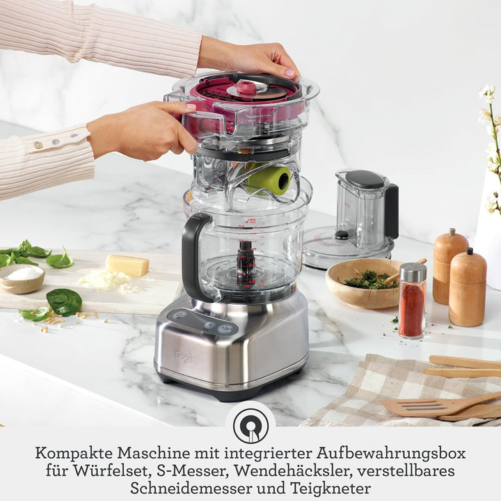 Sage - The Paradice 9 - Küchenmaschine inklusive Zubehörbox - Würfeln, Hobeln, Kneten, Scheiben schn