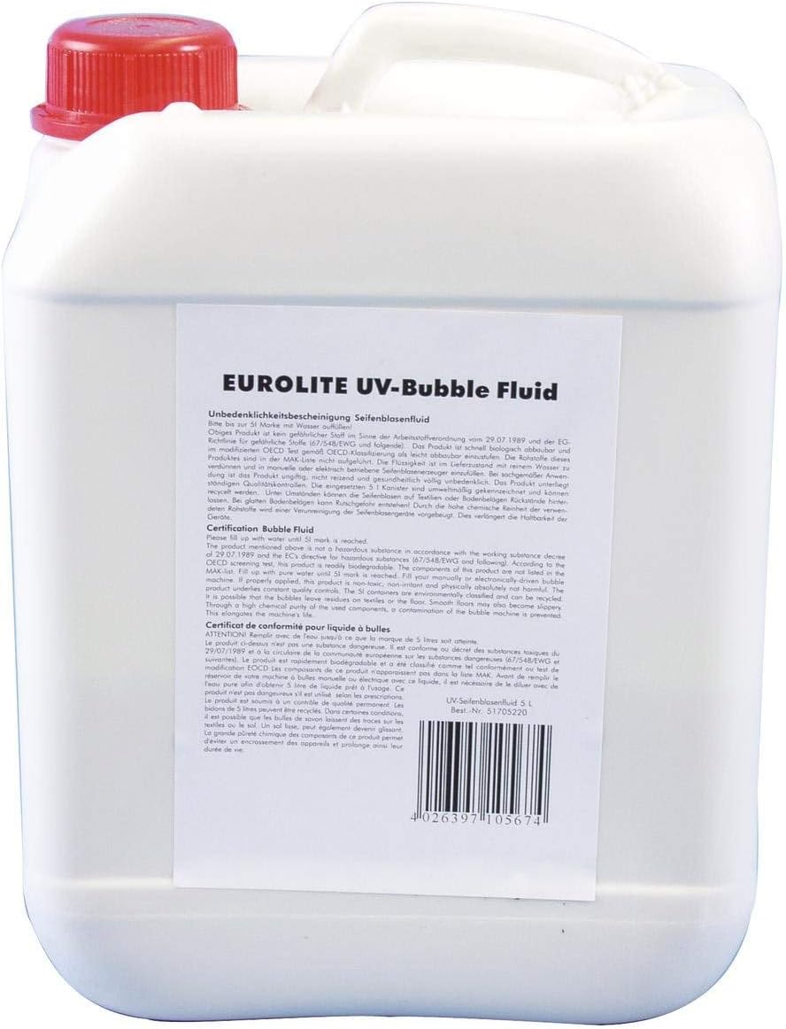EUROLITE UV-Seifenblasenfluid 5l gelb