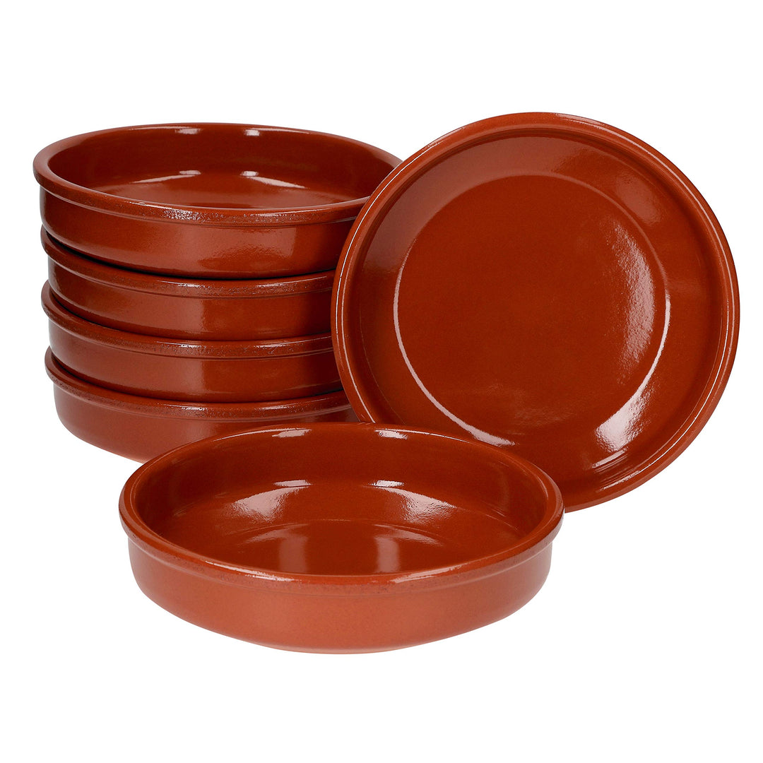 MamboCat Cazuela Schale Bruno Tonware I 6er Set I Ø 20 cm I Grösse L I Mediterran I Glasiert I Unika
