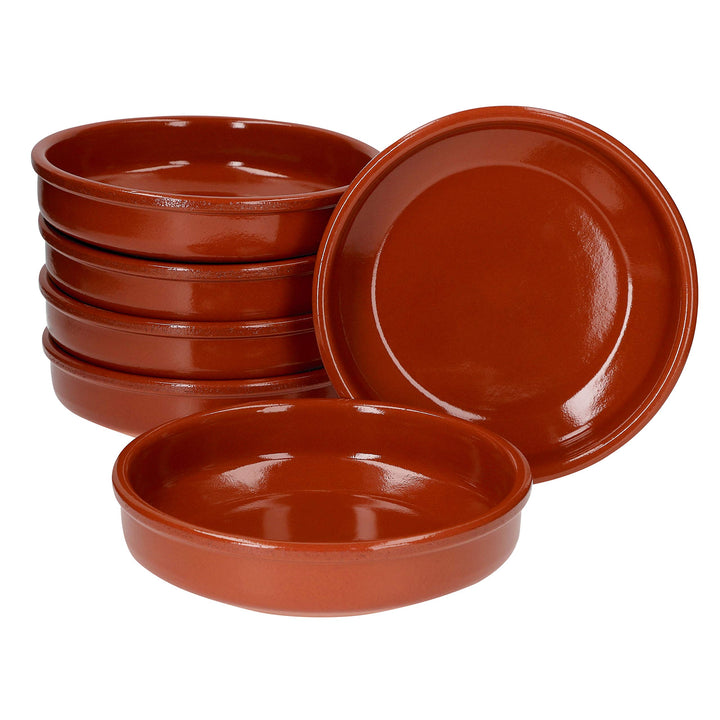 MamboCat Cazuela Schale Bruno Tonware I 6er Set I Ø 20 cm I Grösse L I Mediterran I Glasiert I Unika