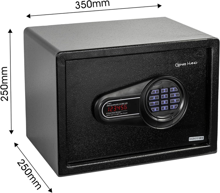 Genie Hand | Motorisierter Möbeltresor Kleiner Safe mit Zahlenkombinationscode und B-Schloss Geldtre