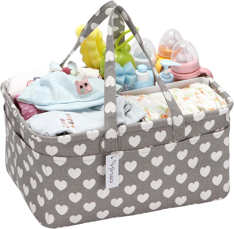 Hinwo Baby Windel Caddy 3-Compartment Infant Nursery Tote Aufbewahrungsbehälter Tragbare Organizer N