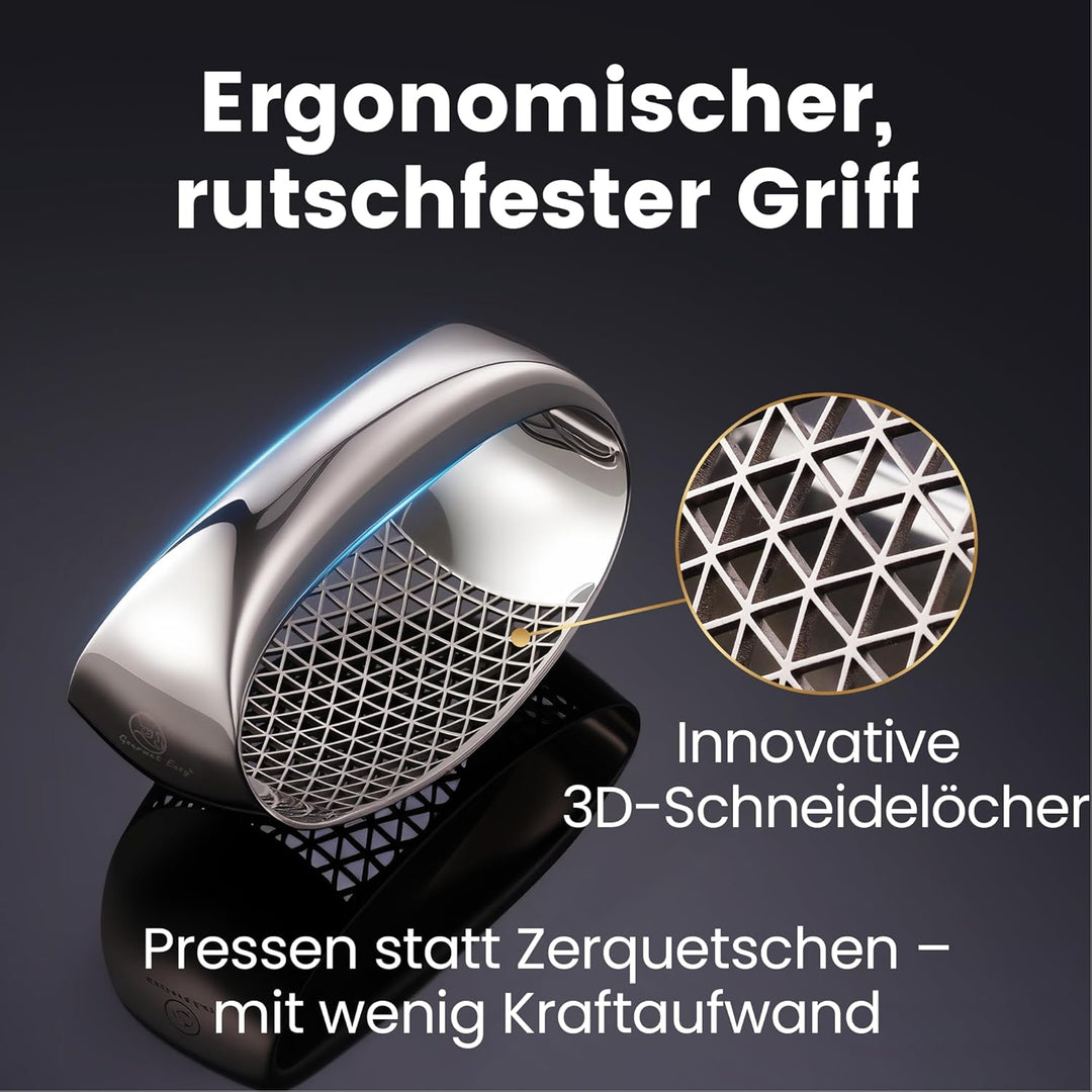 Knoblauchpresse – Knoblauch Wippe mit innovativer 3D-Schneidefunktion | Müheloses Pressen & Einfache
