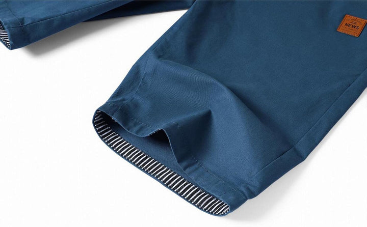 JustSun Kurze Hosen Herren Shorts Chino Baumwolle Sommer mit Tunnelzug M Pfauenblau, M Pfauenblau