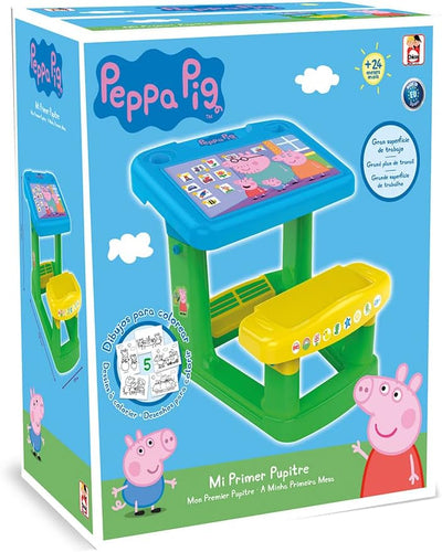 Chicos - Mein erster Schreibtisch, Kindertisch, inkl. Peppa Wutz Lamellen Ab 24 Monaten, 57,5 x 72,5