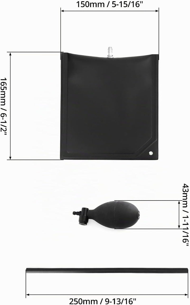 QWORK® 8 Stück Montagekissen, Hebekissen Luftkissenheber Belastung bis 200kg, Schwarz 8stk, 8stk