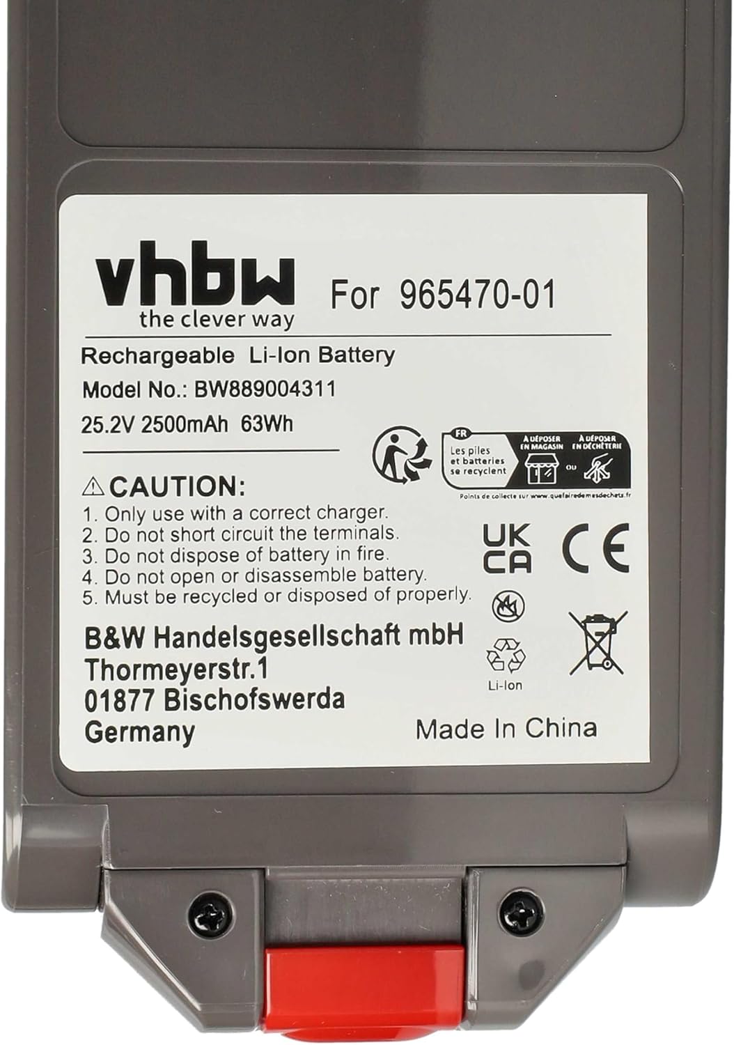 vhbw Akku kompatibel mit Dyson V12 Slim Motorhead, Slim Complete, Slim Complete Generation 2021 Stau