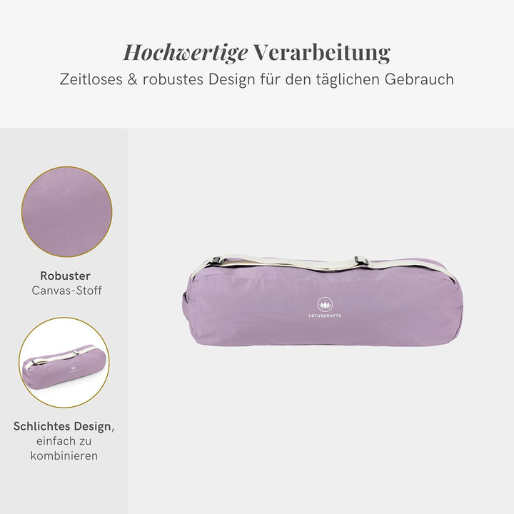 Lotuscrafts® Yogatasche PUNE aus Bio-Baumwolle, Fair &amp; Ökologisch, Ideale Yoga Tasche für Yogamatte