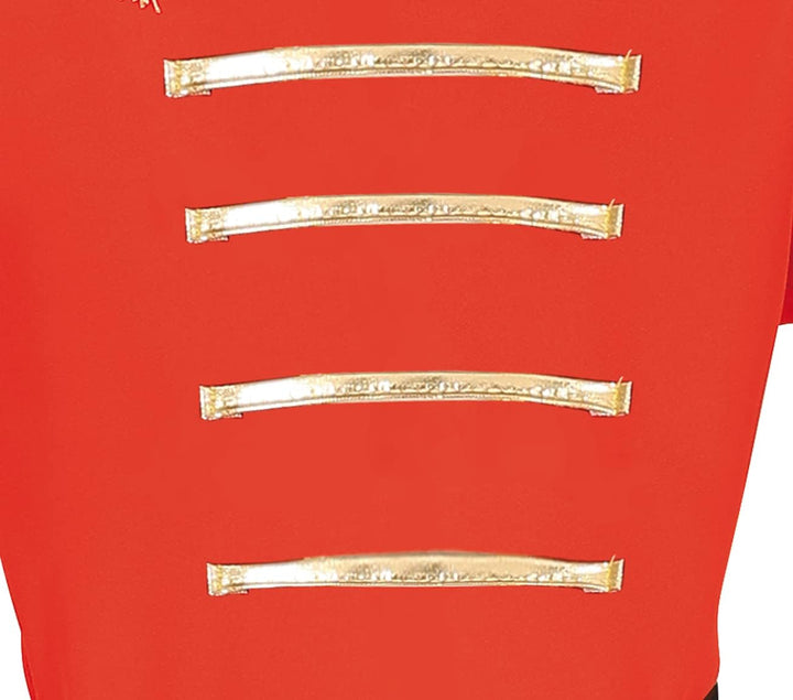 FIESTAS GUIRCA Garde Major Jungen Kostüm – Roter, weisser und goldener Trommler Tambourmajor für Jun