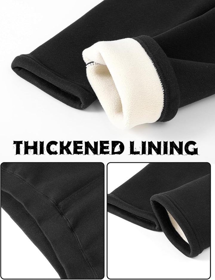 Soudittur Thermo Leggings Mädchen Dicke Gefütterte Thermo Leggings Winter Baumwolle Warm Thermohosen