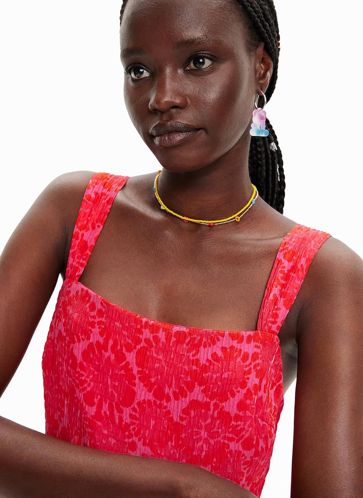 Desigual Damen Dress S Rot, S Rot