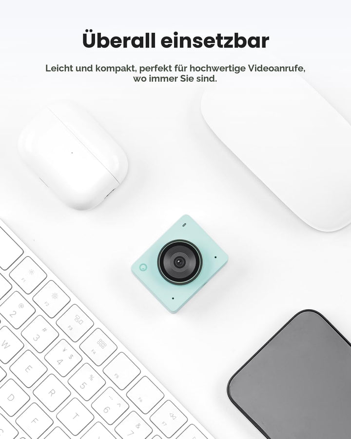 OBSBOT Meet 2-4K Webcam für PC mit 1/2" Sensor, KI Framing& Autofokus, Beauty-Modus, Gestensteuerung