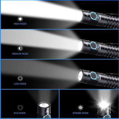 Wurkkos FC11-C LED Taschenlampe,led taschenlampe extrem hell,1300 Lumen Taschenlampe USB C Wiederauf