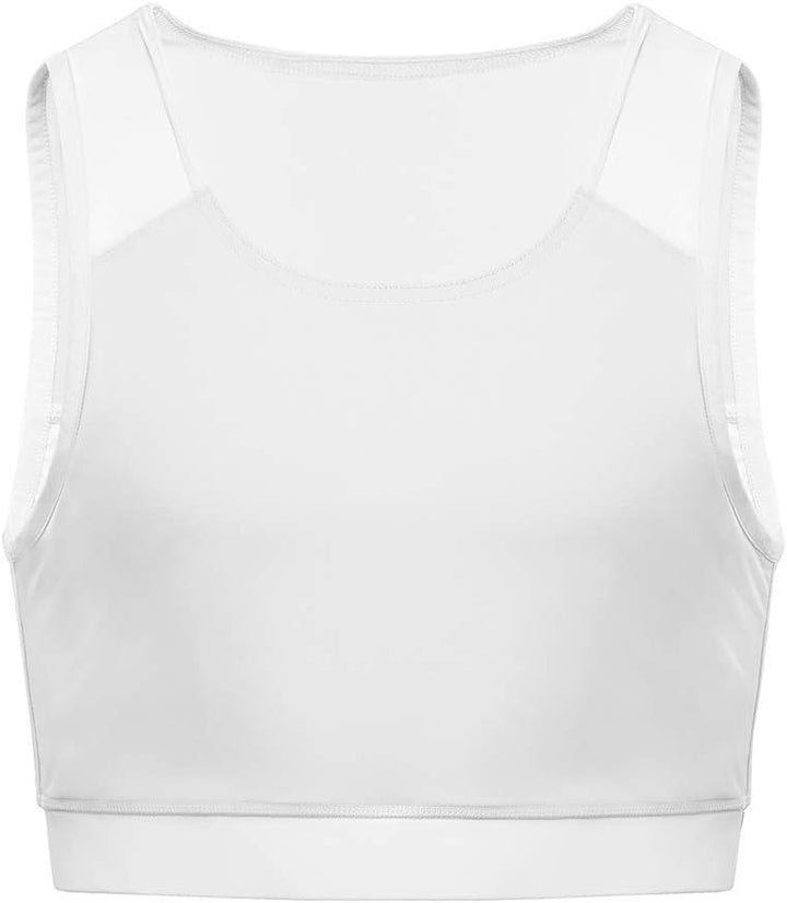 Idtswch Chest Binder For Transgender Breast Binder Half Ftm Binder chest compression Bra (White 165
