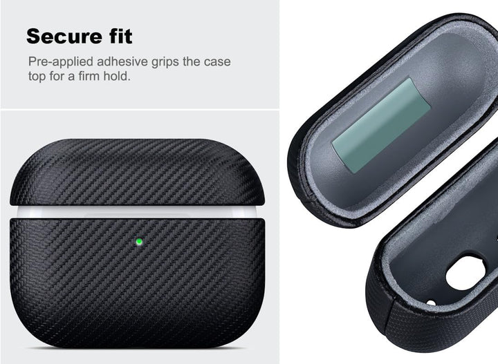 Haobobro [Karbonfaser Textur] AirPods Pro 2 Hülle Case 2022 - Handgefertigt AirPods Pro 2. Generatio