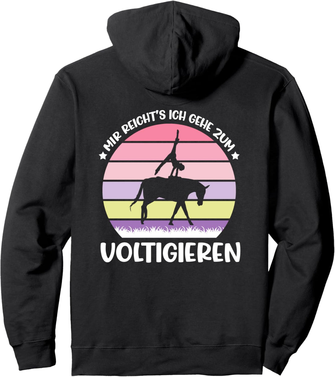 Ich Gehe Zum Voltigieren, Damen Reiterin Frauen Reitsport Pullover Hoodie