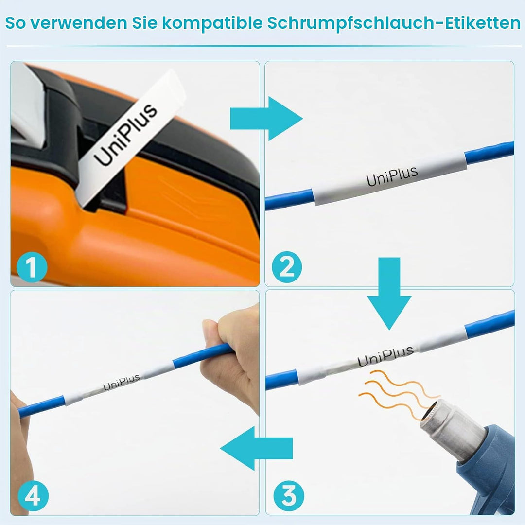 UniPlus 3x Schrumpfetikett Kompatibel mit Brother P-Touch Schrumpfschlauch 23,6mm HSc-251 Hse-251 Hs