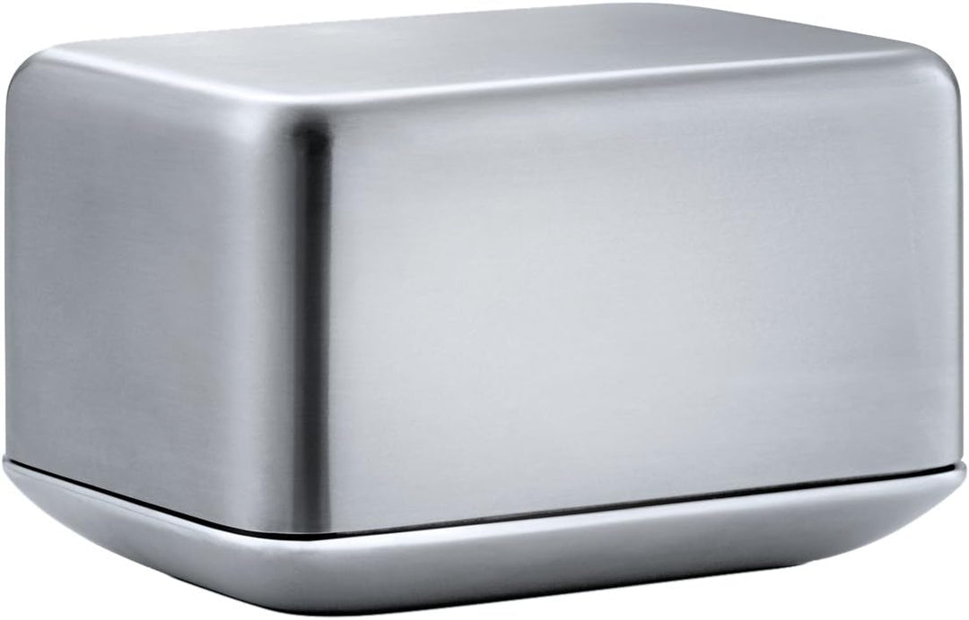 blomus -BASIC- Butterdose Edelstahl matt, 125 g Butter, 63637 S Single, S Single